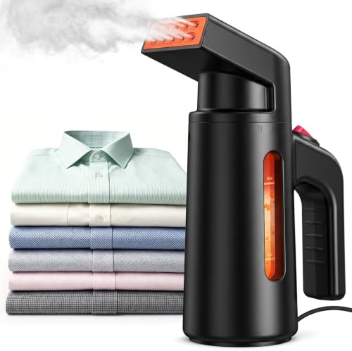 Dcceeo Plancha Vertical Vapor, Plancha de Vapor Portátil con Depósito 180mL y Vapor Continuo de 25g/min Compacto Plancha Vertical de Vapor Ferro Vapor Vertical Portátil para Hogar Oficina Viajes