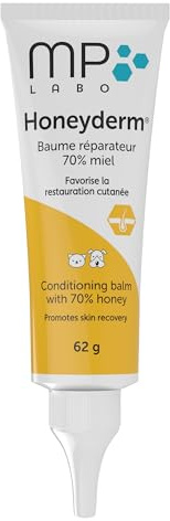 MP Labo Honeyderm® 62 g - Regenerierender Balsam mit 70% Honig für Hunde und Katzen - Enthält Hyaluronsäure, Vitamin A und E, Sheabutter, Aloe Vera und ätherisches Lavendelöl