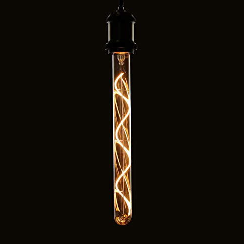 GBLY Lampadina LED Edison a tubo E27 Lampada a incandescenza vintage a forma di tubo 300mm tubo color oro bianco caldo filamento a spirale Antico nostalgia e retro illuminazione, non dimmerabile