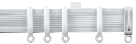 White PVC Track Up To 420cm (110cm) | White PVC curtain track. Cut to size up to 420cm. Lightweight design with smooth gliding for easy curtain movement.