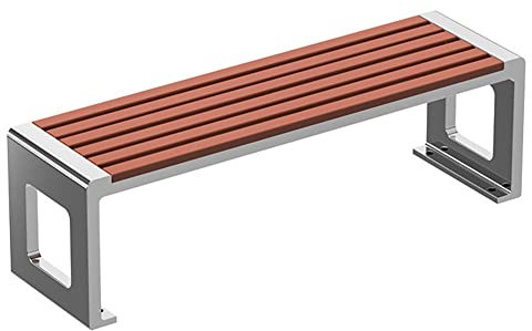 Gartenbank Parkbank for den Innenhof im Freien, wetterfeste Gartenbank for den Rasen im Innenhof, Halterung aus Edelstahl |Kunststoff-Holzleiste |Diebstahlschutz (Size : 40X150CM)