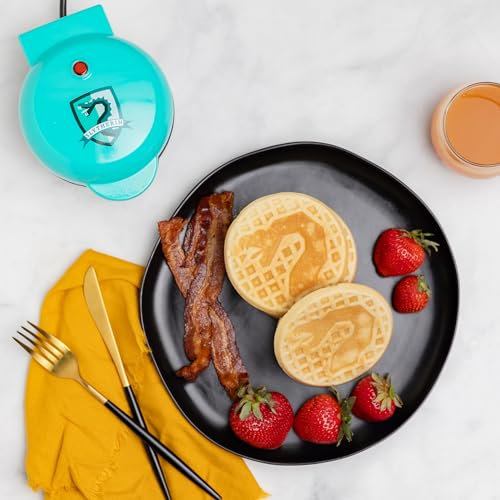 Uncanny Brands Harry Potter Checkmate Slytherin Mini Waffle Maker – Makes Slytherin Emblem Waffles – Fun Kitchen Appliance – Non-Stick, Compact and Easy to Use