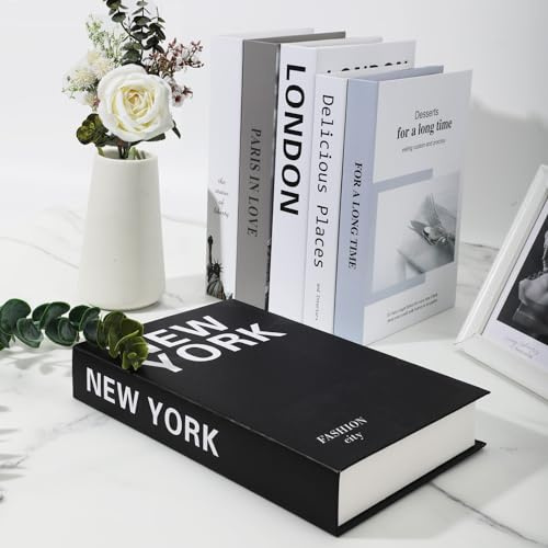 MURISE Deko Bücher für Heimdekor (Pack of 6), Kartonschachtel nur Gefälschte Bücher, Display Bücher für Couchtisch/Regale,