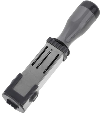 CAXUSD Handlicher Einstellbarer Datumsstempel Rund Tragbarer Rollstempel Für Fotoalben Scrapbooking Tagebuch Karten Diy Papierbasteln Datum Praktische Schreibwaren Für Büro Und Zuhause