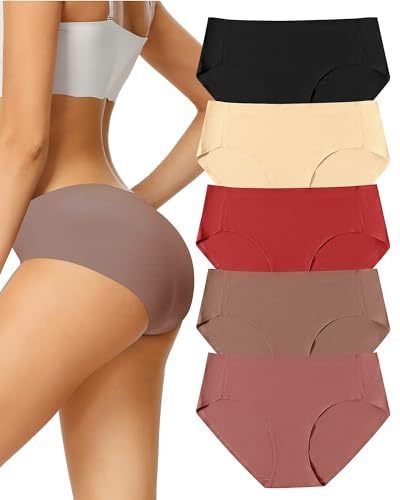 VOENXE Sömlösa Damtrosor Hipster,Trosor Dam Flerpack,Seamless Underwear