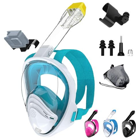 Schnorchelmaske für Erwachsene - Tauchermaske Erwachsene - Vollgesichtsmaske Tauchmaske - CO2 Sicher | Vollmaske zum Schnorcheln | Schnorchelset Alternative | Vollgesichtsmaske Schnorchelausrüstung