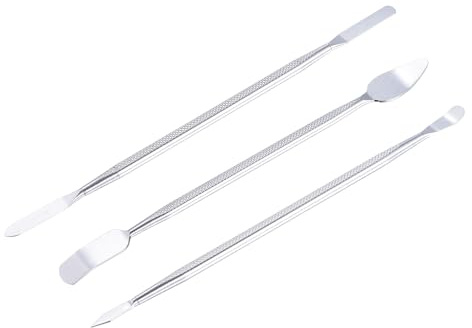 sourcing map 3pcs Metal Spudger Mini Crowbar Flat Head Stainless Steel Pry Bar Opening Tools for Mobile Phone Disassembly Repair