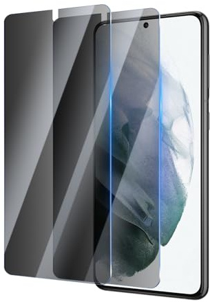 YUXINDZ 2 Stück Sichtschutz Schutzfolie für Samsung Galaxy S21+ 5G/S21 Plus 6,7 Zoll, Anti-Spy Displayschutz Folie Blickschutzfolie, 9H Härte, Anti-Kratzer, Bläschenfrei