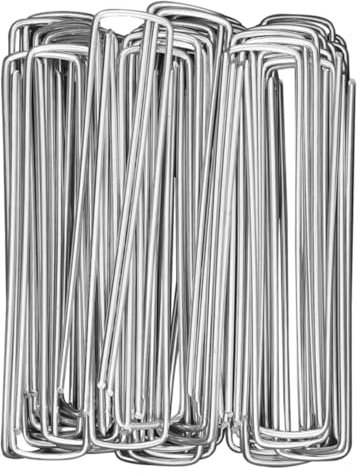 KONTONTY 30pièces Piquets De Jardin Galvanisé pour Fixation De Revêtements De Résistants Utilisation pour Et Gazons Artificiels