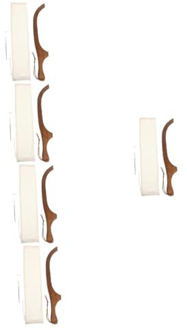 Cabilock 5 Sätze Brotmessersäge Holz Brotmesser Holz Sauerteig Brotmesser gezackte Brotschneidemaschine Bogenbrotschneider gravierter Kuchen wiederverwendbarer Scheibenschneider Stoff