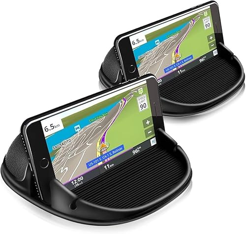 Cinati Armaturenbrett-Handyhalterung fürs Auto, universelle Handy-Halterung, Ultra-stabil, rutschfest, freihändiges Autozubehör, kompatibel mit iPhone, den meisten Smartphones und GPS (FHD 2PACK)
