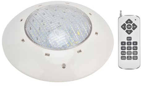 Poolljus för Ingroundpool, Färgglada RGB Undervattenspoolljus med Fjärrkontroll, Inground Poolljus för Akvarium (12W)