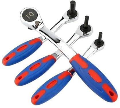 Attrezzi Da Lavoro Chiave a cricchetto reversibile a brugola con impugnatura in gomma morbida 4 mm 5 mm 6 mm 8 mm 10 mm 12 mm 14 mm 17 mm Chiave a cricchetto esagonale Set Chiavi Inglesi(5mm)