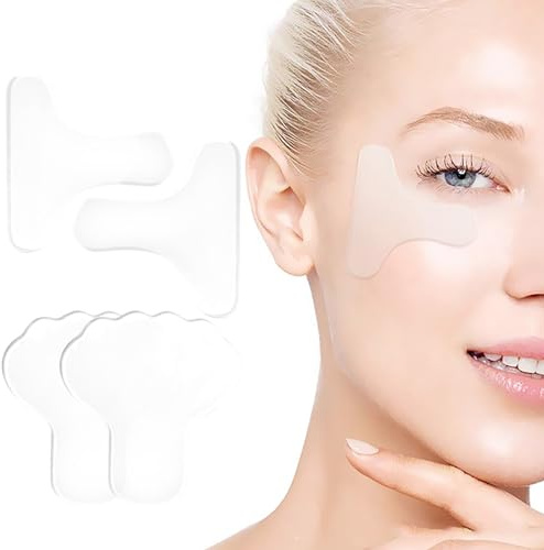 RoseFlower Cerotti antirughe fronte viso, cerotti antirughe riutilizzabili, patch silicone antirughe viso per rimuovere le linee di espressione di viso, fronte, patch occhi riutilizzabili