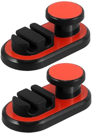 Happyyami 2pcs Data Cable Organizer Multi Functional Cord Holders for Tidy Cables Under Desk Car Hub Versatile Wire Organizers