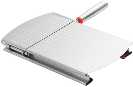 FIXOSHEE Cortador de Multifuncional Inoxidable con Cuchilla Guillotina para Cortar Frutas y Embutidos con Manejo Ergonómico y Cortes Uniformes