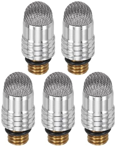 PATIKIL 6mm (0.24) Stylus Pen Fiber Tips, 5Pcs Universal Mesh Soft Conductive Replacement Tip Touch Screen Stylus Pen with External Thread, Gray
