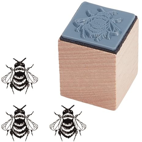 OLYCRAFT Holzstempel Biene Holzstempel Zum Basteln 2.5x2.5x3cm Mini Stempel Holzstempelwerkzeug Für DIY Kunst Und Handwerk Tagebücher Alben Scrapbooking Kartenherstellung Planer Umschläge