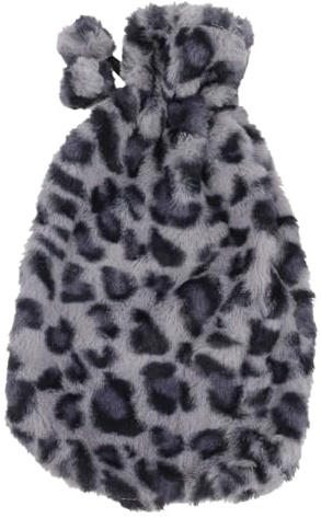 PACKOVE Weicher Plüsch-wärmflaschenbezug Wärmflasche Hülle Aus Hautfreundlichem Material Einfach Zu Reinigen Und Vielseitig Geeignet Als Geschenk Für Familie Und Freunde Blau Mit Leoparden
