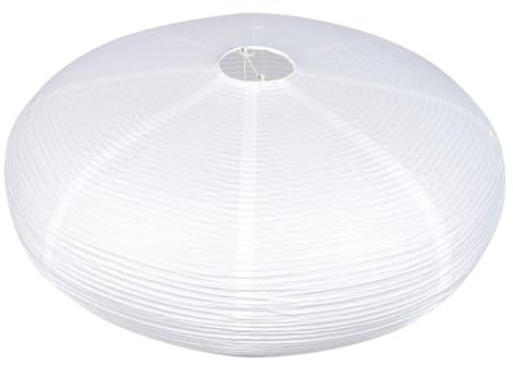 DOITOOL Japanischer Papierlampenschirm Weiß Baumwollpapier Einfacher Lampenschirm Hängelampe Dekorativer Lampenschirm für Wohnzimmer Schlafzimmer Wohnzimmerbeleuchtung