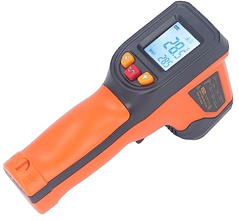 FTVOGUE Schermo Digitale del Termometro per Pistola a Temperatura Infrarossi per L'industria -50-400 ℃, Termometro IR con Interruttore di Illuminazione Inferiore, Reazione 8-14um a Lunghezza D'onda,