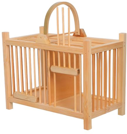 NUOBESTY Holzkäfig für Grillen und Kleintiere Kompakter Transportkäfig für Heuschrecken Hamster und Insekten