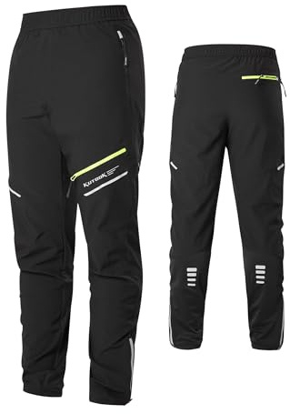 KUTOOK Herren Fahrradhose Lang Radhose Sommer Atmungsaktive Radlerhose Elastisch Schnell Trocknend mit Taschen Fahrrad Hose für Radfahrren Outdoor Joggen