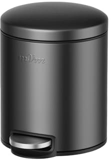 mVm Poubelle à Pédale Élégante (Noir, 3L)