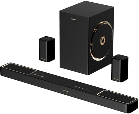 ULTIMEA 5.1.2ch Soundbar with Dolby Atmos, Surround Sound System with 2 Surround Speakers, Soundbar with 6.5 Subwoofer, Sound Bar for TV, Bluetooth® 5.4, HDMI eARC, Skywave F40 Boom