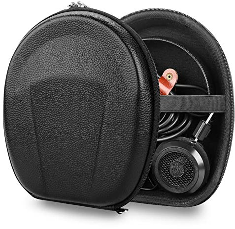 Geekria Shield Headphones Case Compatible with Grado SR325e, SR225x, SR125, SR80, SR60, RS2, RS1, PS2000e, Replacement Hard Shell Travel Carrying Bag with Cable Storage (Black)