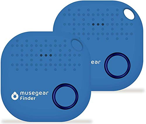 musegear Schlüsselfinder mit Bluetooth App aus Deutschland I Maximaler Datenschutz I hellblau 2er Pack I Für iOS & Android I Schlüssel Finden