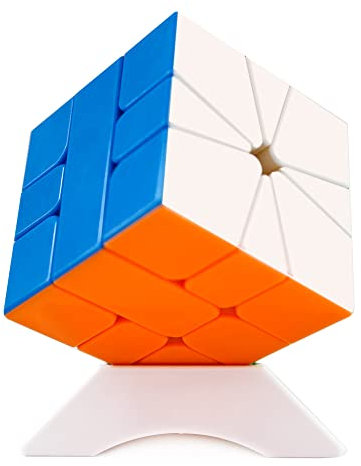 OJIN YuXin Kleine Magie SQ1 M Cube Quadrat-1 M SQ 1 die verbesserte Version M Reibungslos schnelles Twsit-Puzzle Denkaufgabe Würfel mit einem Würfelstativ (Stickerless)