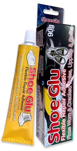 Shoe Glu - Adhésif pour réparation de chaussures et de chaussures de sport, transparent - forte adhérence, flexible, pour les réparations de semelles et d'empeignes
