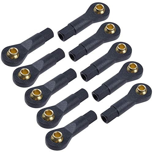 HobbyPark Universal Plastic M3 Turnbuckle Rod Ends with Hollow Balls Joint for RC Airplane/Car/Boat (10-Pack)