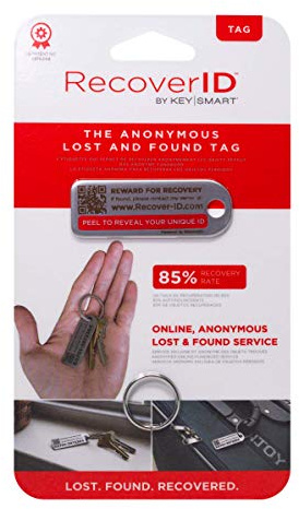 KeySmart RecoverID - Balise de Suivi Anonyme des Objets perdus et trouvés (Pack de 1)