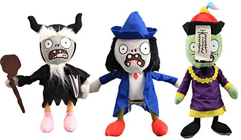 uiuoutoy 3 Stück Zombies Plüsch Spielzeug Plüschtiere Blau Wizard Zombie Schwarz Zauber Zombie Kuscheltiere Stofftier
