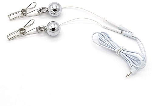 Electrostimulation 2 * Pinces À Tétons Ensemble De Bondage Extrême, Pinces À Clitoris/Mamelons Estim Sex/Electro Shock, Stimulateur D'Esclave De Torture Fétiche Bdsm Sm Sex Toys Pour Femmes Homme