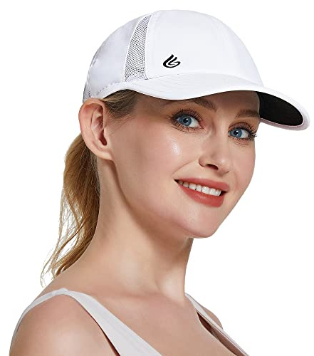 Gisdanchz Laufmütze Herren Damen, Basecap Herren Damen Lauf Golf Running Tennis Cap, Baseball Cap Kappe Base, Schirmmütze Caps Sommer Cappy Männer Frauen, Weiß/Schwarz, M