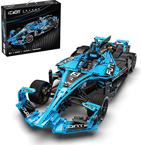 CaDA Master C64004W Formula Racing, 1667 Pieces CADA Master 1/8 Model Sports Car Kit, MOC Super Car Building Blocks, Compatible with Major Brands Technology (Classic Version)