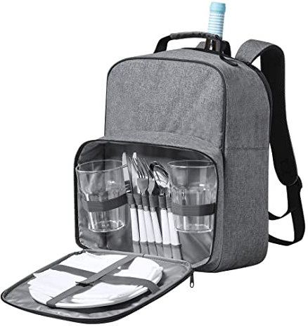 Mochila kazor Nevera para Picnic de Línea Nature con Accesorios para 2 Personas