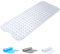 Oxford Homeware Shower Bath Mat Non Slip Anti Mould - Clear 70x38 cm Shower Mat for Bathtub and Bathroom with Drain Holes and Strong Suction Cups Machine Washable Bath Mats