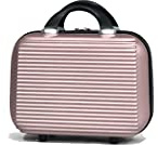 CELIMS - Valise 35 cm Trousse de Toilette Femme Voyage | Trousse de Toilette Homme Voyage | Vanity Rigide Voyage Léger avec Organiseur Interne | Trousse de Maquillage | Rose Gold