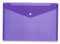 HERMA 20078 - Cartellina portadocumenti, formato A4, trasparente, viola, piccole tasche con bottone a pressione, in plastica, per scuola, università, ufficio, viaggio