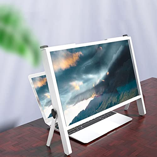 Vergrößerungsbildschirm für Telefon 3D High-Definition Laptop-Bildschirmlupe, Blu-ray 3-fache Vergrößerungslinse, tragbarer Verstärker-Desktop, kompatibel mit Laptops, iPads, Mobiltelefonen (weiß