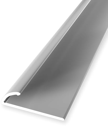 Einfassleiste 7 x 24 x 2700 mm Einfassprofil Abschlussprofil Aluminium eloxiert Glatt Selbstklebend Silber