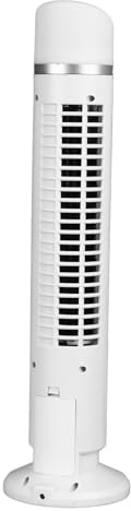 Denash Ventilatore a Torre Senza Lama con Luce, Ventilatore da Tavolo USB Portatile per la Camera da Letto dell'ufficio Domestico, Raffreddamento a Risparmio Energetico a 3 velocità Sicuro e Facile