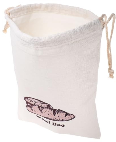 PRETYZOOM Bolsa Pan Lino Reutilizable Para Almacenamiento De Pan y Pasteles Con Cierre De Cordón Bolsa Conservación Alimentos Multifuncional Para Uso Doméstico y Panadería