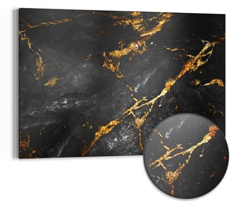 DEQORI Metall Magnettafel | 90x60 cm cm groß | Motiv Veredelter Naturstein | Whiteboard für alle Magnete | Magnetboard Wand-Tafel für Küche & Büro | Design Magnetwand Pinnwand magnetisch