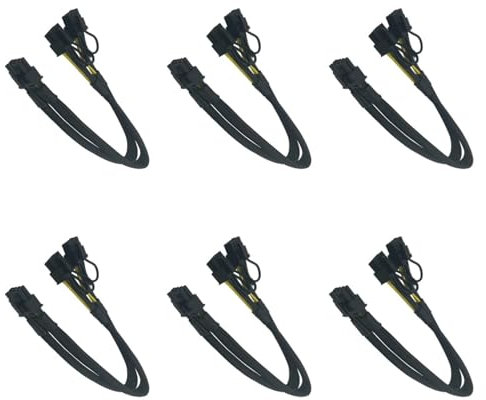 PLCPDM Adaptador 40cm 8 Pines Pines Cables Alimentación 8 Pines A PCIe 8 Pines (6 + 2) Tarjeta Gráfica Adaptador Corriente PCIExpress GPU