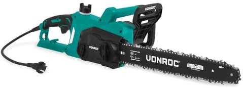 Motosega Elettrica 2000W - Lama 40 cm, Velocità Catena 15 m/s, Auto-lubrificante, Sicura e Maneggevole